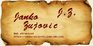 Janko Žujović vizit kartica